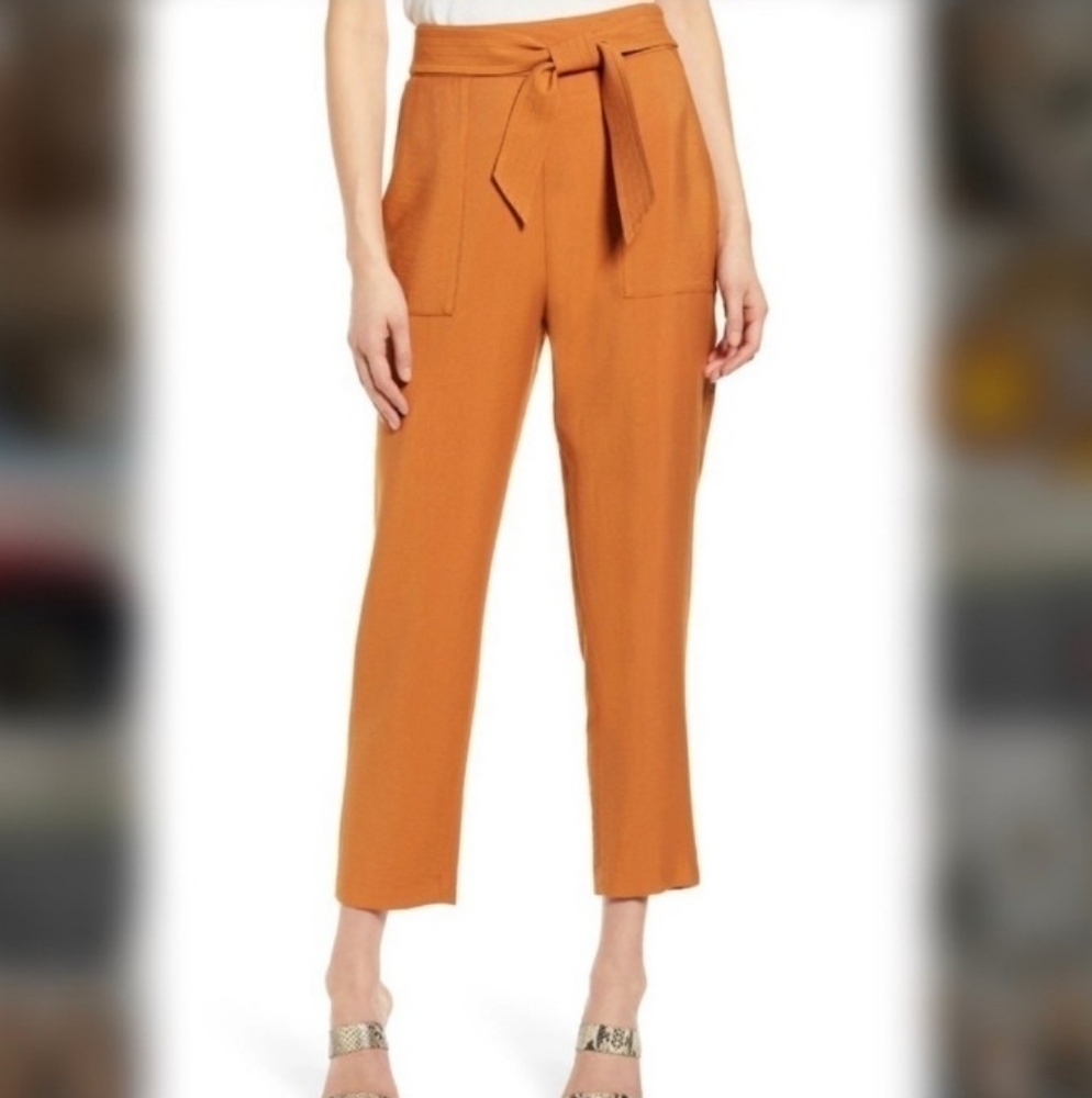 NWOT Leith Copper Pant High Waist W/Belt Size XL